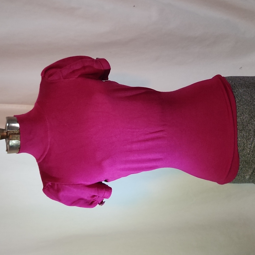 Express pink turtleneck short sleeve sweater size medium